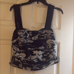 Free People Large Black and White Women's Top